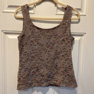 Onyx nite sequin tank